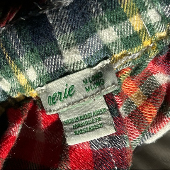🩷AERIE JOGGER PLAID PAJAMA PANTS FLANNEL LONG SLEEVE CHRISTMAS PAJAMAS STRETCHY - Picture 11 of 14